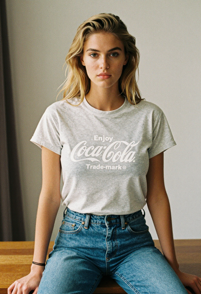 Grey Graphic Tee And Blue Jeans