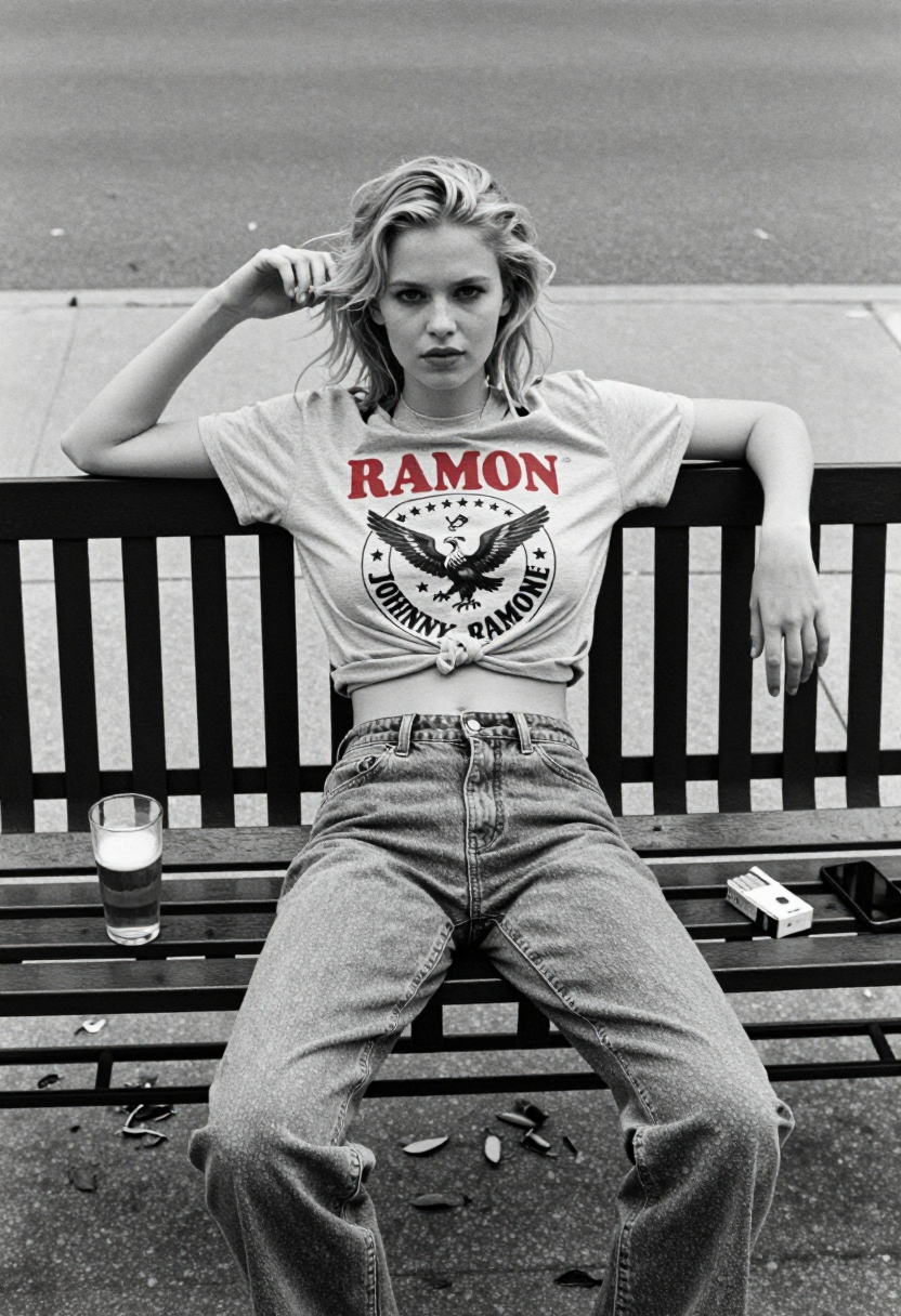 hv-city girl diaries-White Graphic Tee And High Waisted Jeans